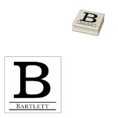 Tampons Encreurs Monogramme Simple Gras Nom Initiale Unique #6 (Tamponné)