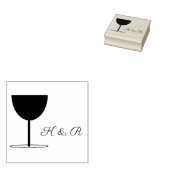 Tampons Encreurs Monogramme Vin Verre Art Timbre (Tamponné)