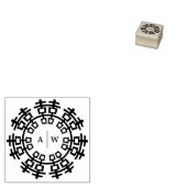 Tampons Encreurs Monogrammes et double Mariage chinois (Tamponné)