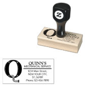 Tampons Encreurs Monographie mécanique personnalisable. "Q" initial (Tamponné)