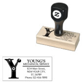 Tampons Encreurs Monographie mécanique personnalisable. "Y" initial (Tamponné)