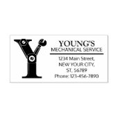 Tampons Encreurs Monographie mécanique personnalisable. "Y" initial (Impression)