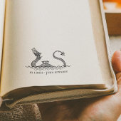 Tampons Encreurs Monstre Marin Mythique Ex Libris Livre Ancien