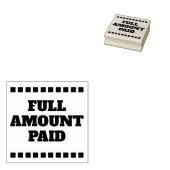 Tampons Encreurs "MONTANT PLEIN PAYÉ" Timbre en caoutchouc (Tamponné)