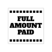 Tampons Encreurs "MONTANT PLEIN PAYÉ" Timbre en caoutchouc (Impression)