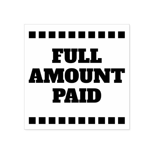 Tampons Encreurs "MONTANT PLEIN PAYÉ" Timbre en caoutchouc (Impression)