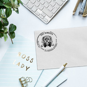 Tampons Encreurs Morkie Dog Family Adresse de retour