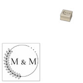 Tampons Encreurs Motif floral, Initiales, Monogram (Tamponné)