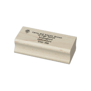 Tampons Encreurs Motif rose renvoi nom et adresse cachet