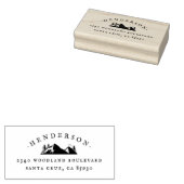 Tampons Encreurs Mountain & Trees Rustic Nom de famille Adresse de  (Tamponné)