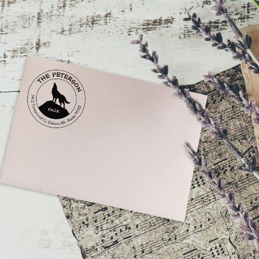 Tampons Encreurs Mountain Wolf Pack, adresse de retour des animaux