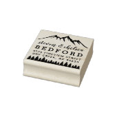Tampons Encreurs Mountains & Pines Marié Couple Adresse de retour (Tampon)