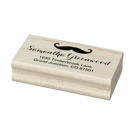 Tampons Encreurs Moustache / Moustache / Schnurrbart + votre nom (Tampon)