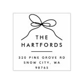 Tampons Encreurs Moyenne Bow Cute Simple Nom de famille Adresse de (Impression)