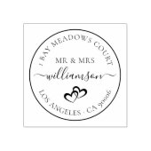 Tampons Encreurs Mr & Mrs Mariage Elegant Custom Return Adresse (Impression)