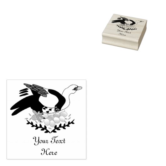 Tampons Encreurs Muscovy Duck on a Nest of Eggs (Tamponné)