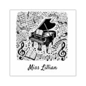 Tampons Encreurs Musique Enseigner le timbre en caoutchouc pour la  (Impression)