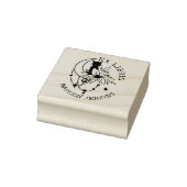 Tampons Encreurs Mystic Moon Chat avec Fleurs, Ex Libris Book (Tampon)