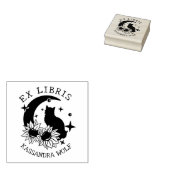 Tampons Encreurs Mystic Moon Chat avec tournesol, Ex Libris Livre (Tamponné)