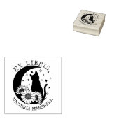 Tampons Encreurs Mystic Moon Chat avec tournesol, Ex Libris Livre (Tamponné)