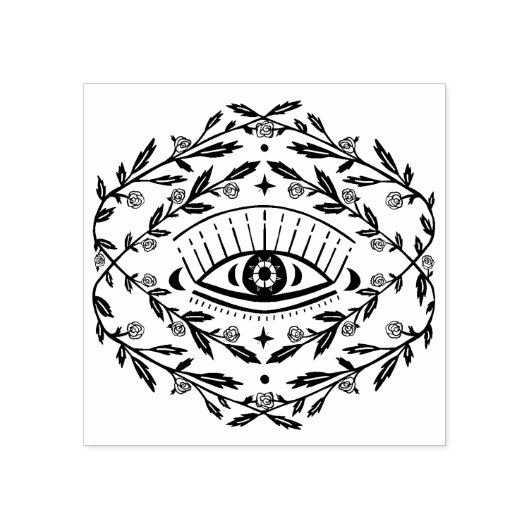 Tampons Encreurs Mystical Eye Magique Élégant Vins Rose Boho (Impression)