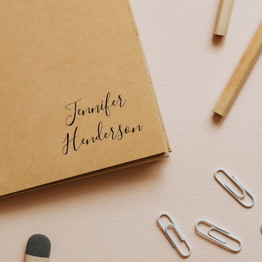 Tampons Encreurs Name Only Signature Elegant Script Calligraphy