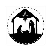 Tampons Encreurs Nativité Noël Bébé Jésus Carré Bois (Impression)