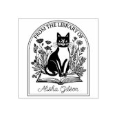 Tampons Encreurs Nature Fleurs Ex Libris Chat, Ex Libris Personnali (Impression)