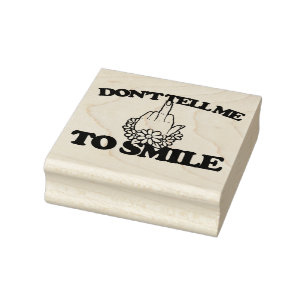 Tampons Encreurs "Ne me dites pas de sourire" Feministe au doigt mo