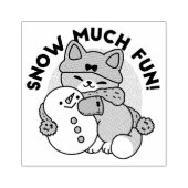 Tampons Encreurs Neige beaucoup amusant Chat hiver vacances Design (Impression)