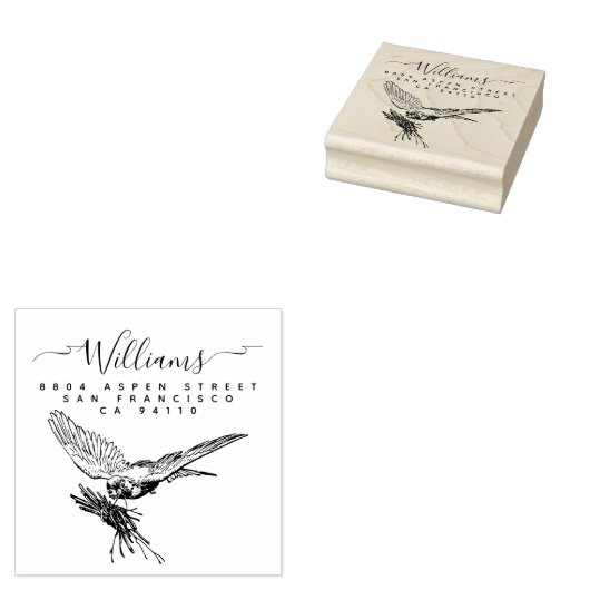 Tampons Encreurs Nesting Modern Script Family Retourner l'adresse (Tamponné)