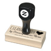 Tampons Encreurs Nettoyé avec amour Doodled Coeur & Nom (Tampon)