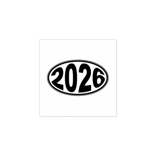 Tampons Encreurs New Year 2026 Oval Sticker (Impression)