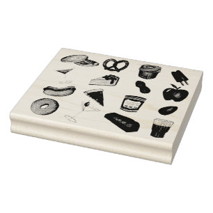 Tampons Encreurs New York City NYC Foods Pizza Bagel Lox Cheesecake