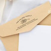 Tampons Encreurs N'importe quel nom Texte courbe simple, feuille et