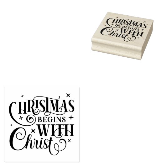 Tampons Encreurs Noël commence avec le Christ (Tamponné)