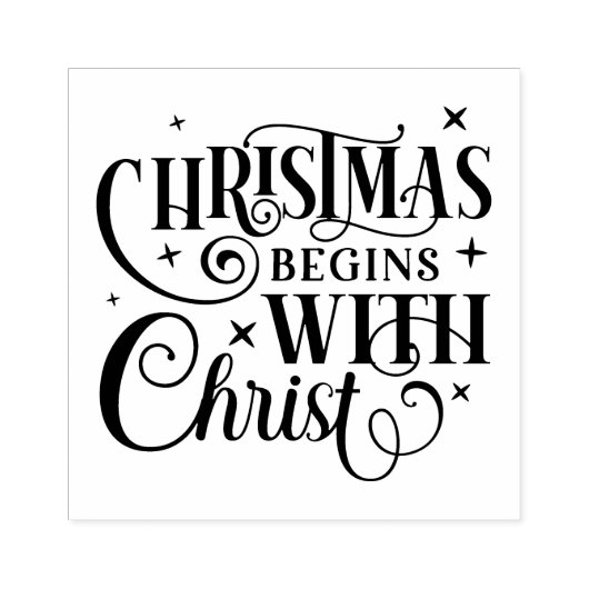 Tampons Encreurs Noël commence avec le Christ (Impression)