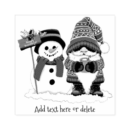 Tampons Encreurs Noël Gnome Snowman mignonne (Impression)