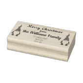 Tampons Encreurs Noël gnomes retour adresse Wood Art Timbre (Tampon)