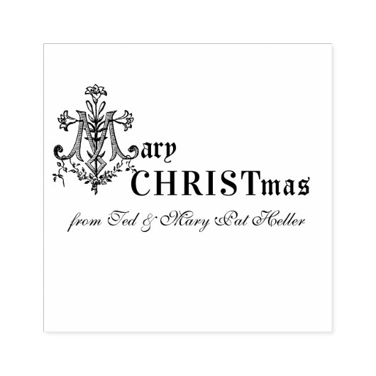 Tampons Encreurs Noël Marian Cross Religieux Catholique Salutation (Impression)