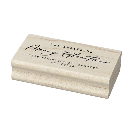 Tampons Encreurs Noël moderne élégant script minimal unique (Tampon)
