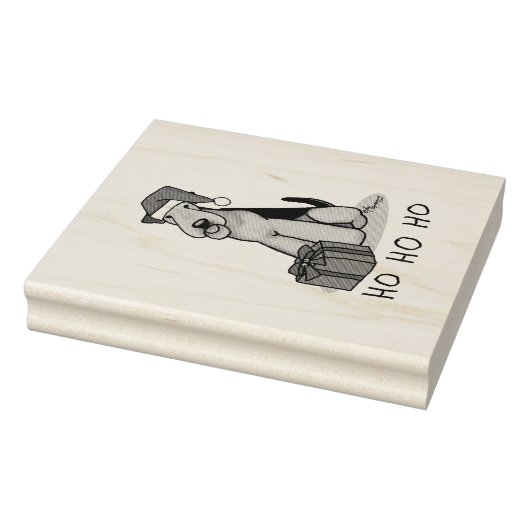 Tampons Encreurs Noël Père Noël Airedale Terrier HO HO Cher (Tampon)