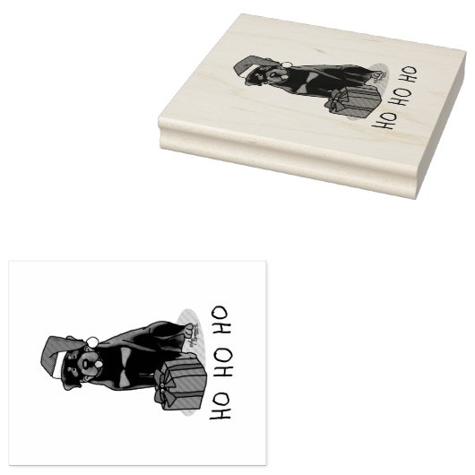 Tampons Encreurs Noël Père Noël Casquette Rottweiler Chien Drôle (Tamponné)