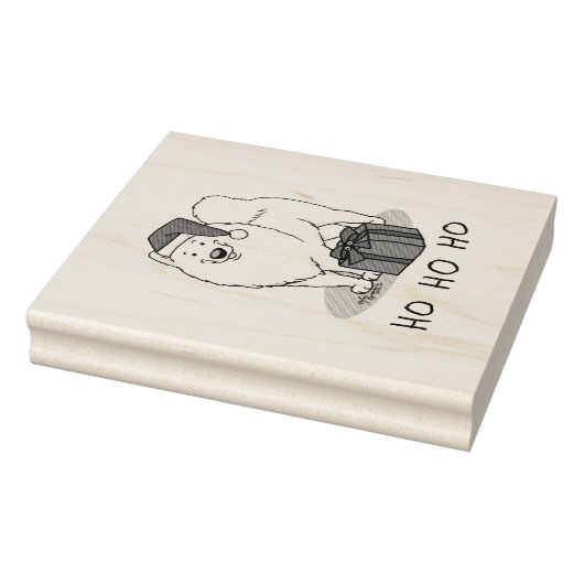 Tampons Encreurs Noël Père Noël Casquette Samoyé Chien mignonne (Tampon)