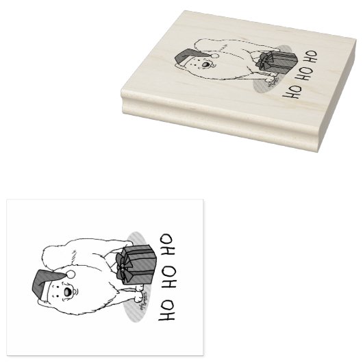 Tampons Encreurs Noël Père Noël Casquette Samoyé Chien mignonne (Tamponné)