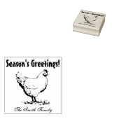 Tampons Encreurs Noël personnalisé de poulet (Tamponné)