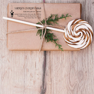 Tampons Encreurs Noël rustique minimal Adresse de l'expéditeur