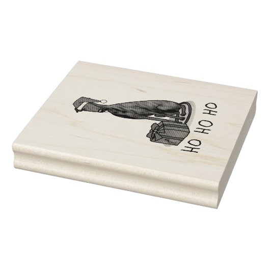 Tampons Encreurs Noël Santa Hat Greyhound Chien (brindle) mignonne (Tampon)