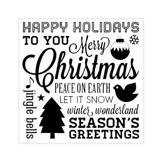 Tampons Encreurs Noël Sentiments de vacances Caoutchouc Art Timbre (Impression)