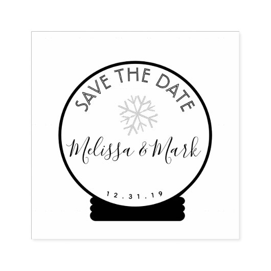 Tampons Encreurs Noël Snowflake Snowglobe Enregistrer la date (Impression)